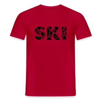 ski - Männer T-Shirt - Rot - Vorne - AI Model Male 178 dark (178cm)