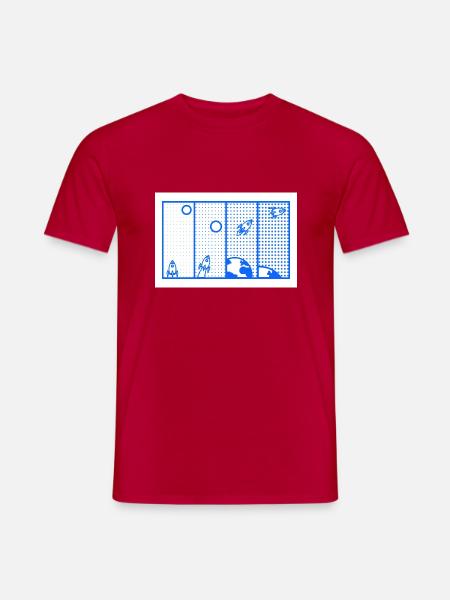 Dotty Rocket ausziehen - Männer T-Shirt - Rot