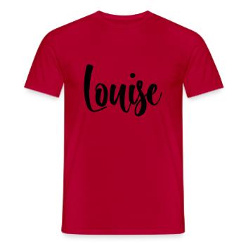 Nom - Louise - T-shirt homme - rouge - Devant - AI Model Male 178 dark (178cm)