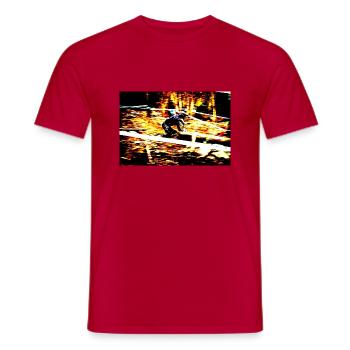 vtt mtb descente - T-shirt homme - rouge - Devant - AI Model Male 178 dark (178cm)