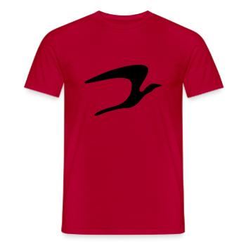 bird_vec_1de - Männer T-Shirt - Rot - Vorne - AI Model Male 178 dark (178cm)