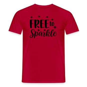 10 gratuits pour briller - T-shirt homme - rouge - Devant - AI Model Male 178 dark (178cm)