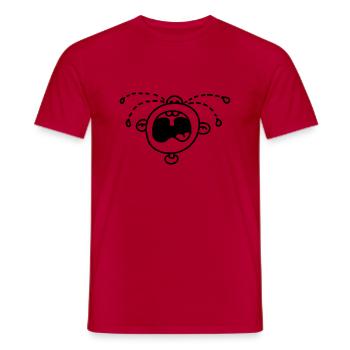 Heulboje - Men's T-Shirt - red - Front - AI Model Male 178 dark (178cm)