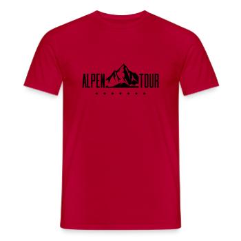 alpen tour berg - Männer T-Shirt - Rot - Vorne - AI Model Male 178 dark (178cm)