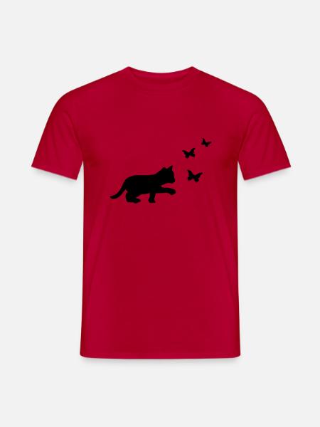 Chat Papillon - T-shirt homme - rouge