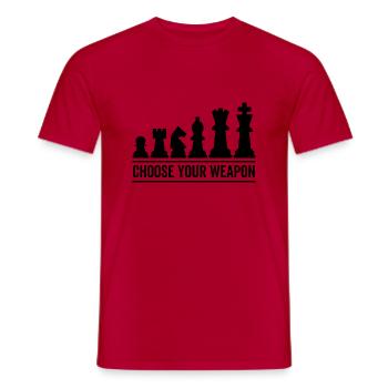 Choisissez votre arme Échecs - T-shirt homme - rouge - Devant - AI Model Male 178 dark (178cm)
