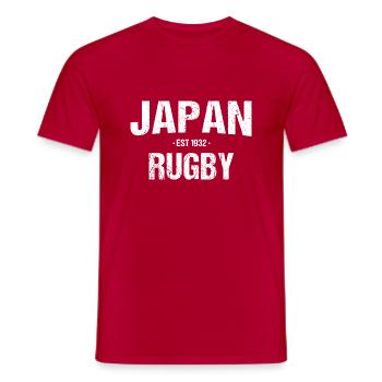 Fédération japonaise de rugby à XV - T-shirt homme - rouge - Devant - AI Model Male 178 dark (178cm)