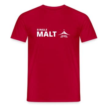 Single Malt – Whisky Fan Shirt Whisky Turntable - Männer T-Shirt - Rot - Vorne - AI Model Male 178 dark (178cm)