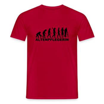 Altenpflegerin - Männer T-Shirt - Rot - Vorne - AI Model Male 178 dark (178cm)