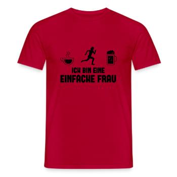 Ich bin ein Einfache Frau - - Männer T-Shirt - Rot - Vorne - AI Model Male 178 dark (178cm)
