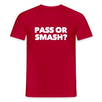 Smash - Men's T-Shirt - red - Front - AI Model Male 178 dark (178cm)