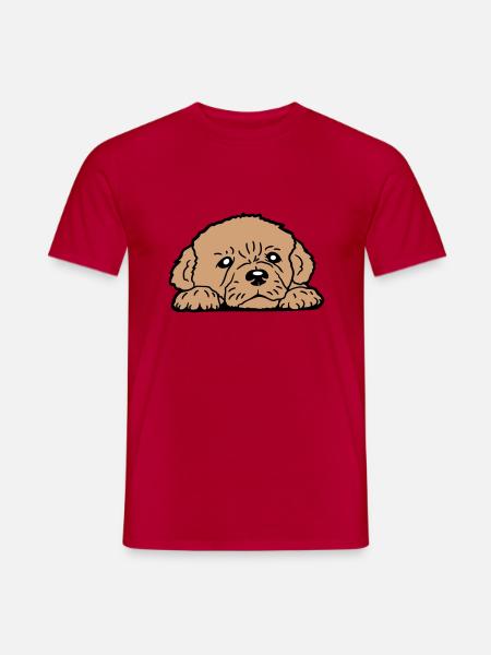 Puppy Dog Lies Good Cute Faithful Sweet Sweet Look - Men's T-Shirt - red