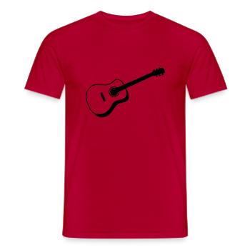 gitarre_1c - T-shirt homme - rouge - Devant - AI Model Male 178 dark (178cm)
