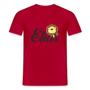 Elias Name Baby Kind Kinder Geschenk - Männer T-Shirt - Rot - Vorne - AI Model Male 178 dark (178cm)