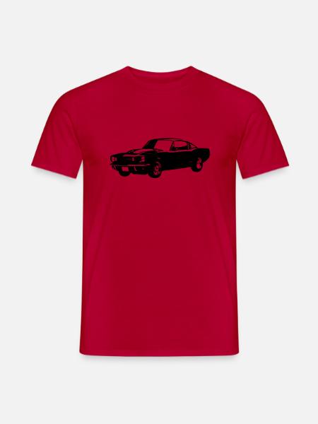 Mustang1965 Fastback - Männer T-Shirt - Rot