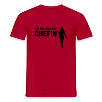 chefin - Männer T-Shirt - Rot - Vorne - AI Model Male 178 dark (178cm)