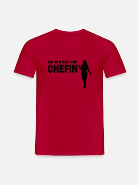 chefin - Männer T-Shirt - Rot