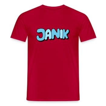 Janik - T-shirt homme - rouge - Devant - AI Model Male 178 dark (178cm)