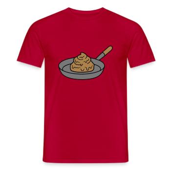 kacke scheisse kot ekelig ekelhaft koechin grillen - Männer T-Shirt - Rot - Vorne - AI Model Male 178 dark (178cm)