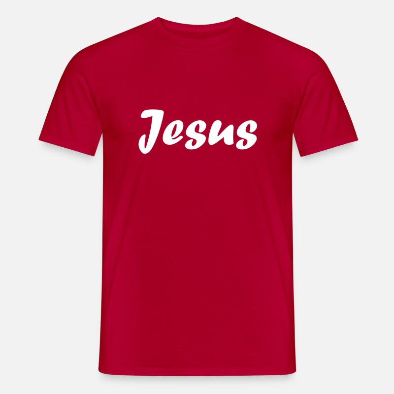 Jesus - Männer T-Shirt - Rot