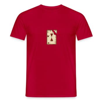 Carte déchirée - T-shirt homme - rouge - Devant - AI Model Male 178 dark (178cm)