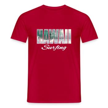 hawaii surfing - Männer T-Shirt - Rot - Vorne - AI Model Male 178 dark (178cm)