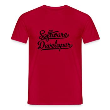 Développeur de logiciels - T-shirt homme - rouge - Devant - AI Model Male 178 dark (178cm)