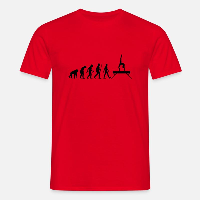 Evolution Schwebebalken - Männer T-Shirt - Rot