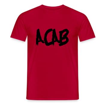 acab - Men's T-Shirt - red - Front - AI Model Male 178 dark (178cm)
