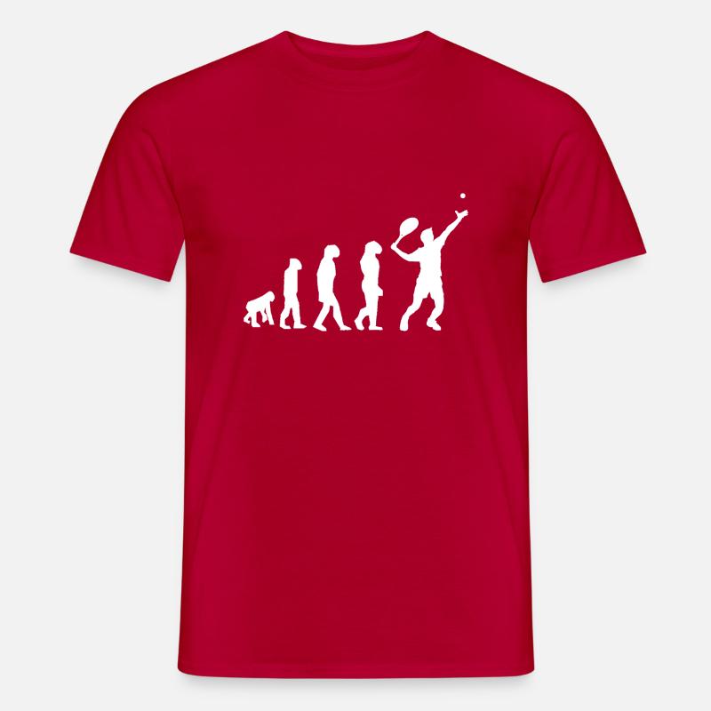 Tennis Evolution - Männer T-Shirt - Rot