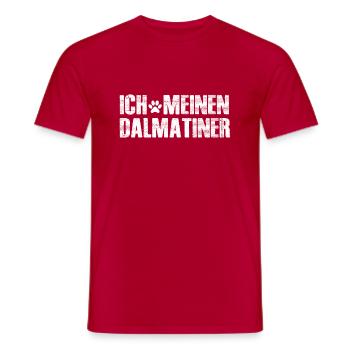 Dog Hund - Männer T-Shirt - Rot - Vorne - AI Model Male 178 dark (178cm)
