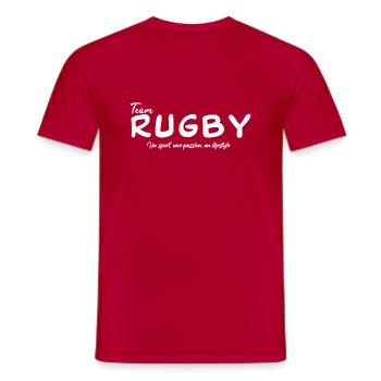 Team Rugby tb - T-shirt homme - rouge - Devant - AI Model Male 178 dark (178cm)
