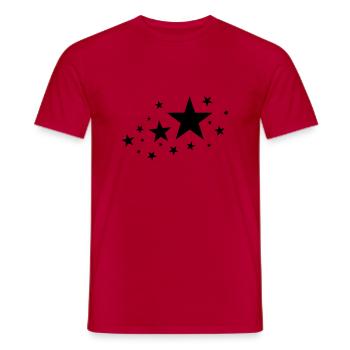Stars Stars - Men's T-Shirt - red - Front - AI Model Male 178 dark (178cm)