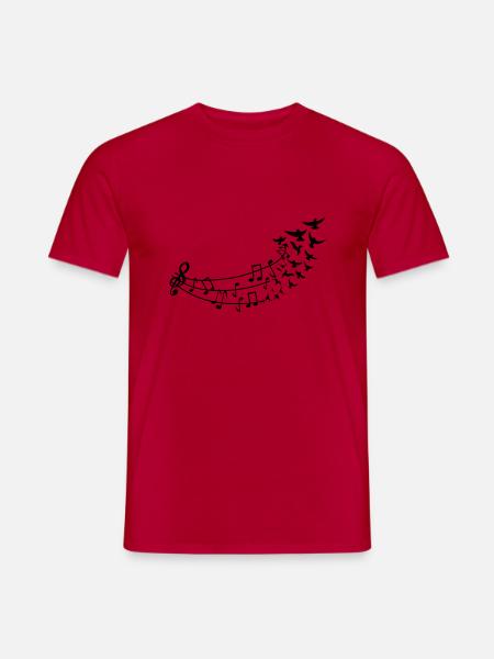 fliegende_noten - T-shirt homme - rouge