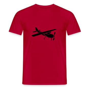 Aircraft 4 - Men's T-Shirt - red - Front - AI Model Male 178 dark (178cm)