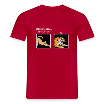 Funny Meme Clinical Nursing Instructor Gifts - Men's T-Shirt - red - Front - AI Model Male 178 dark (178cm)