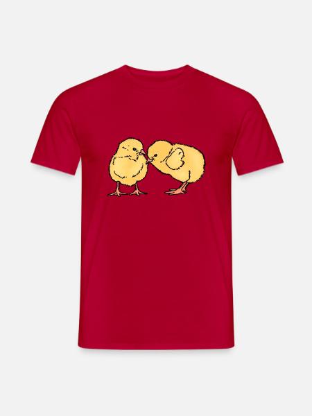 Two cute chicks - Men's T-Shirt - red