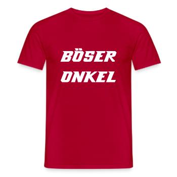 Böser Onkel - Männer T-Shirt - Rot - Vorne - AI Model Male 178 dark (178cm)