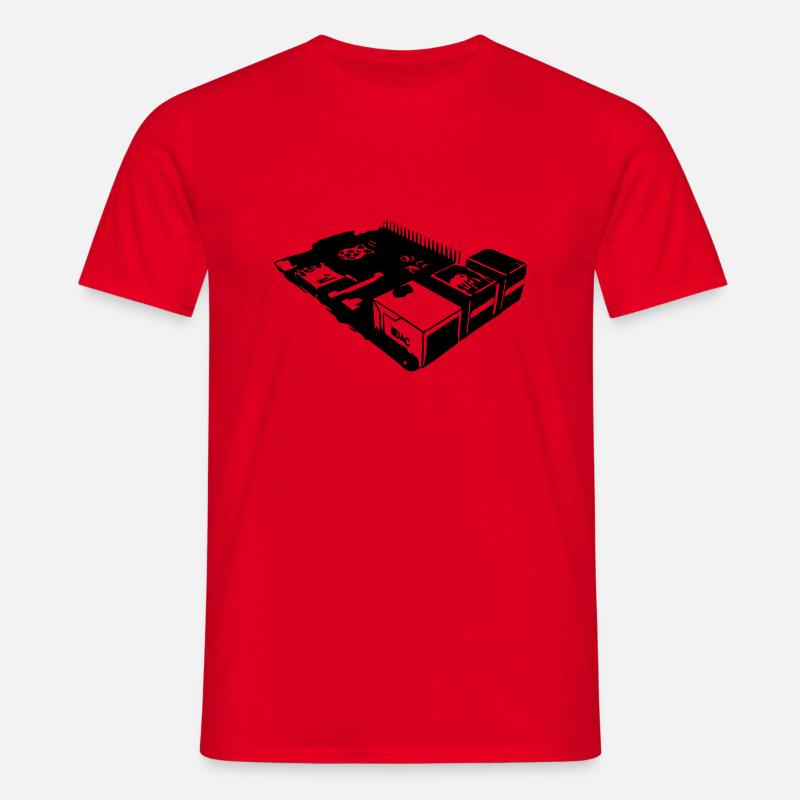 Raspberry Pi - Männer T-Shirt - Rot