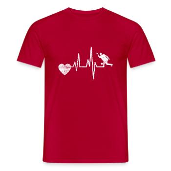 Bowling Bowling Bowling Cadeau Bowling Cône de boule de bowling - T-shirt homme - rouge - Devant - AI Model Male 178 dark (178cm)