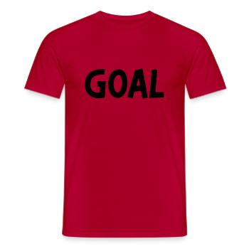 Goal - Männer T-Shirt - Rot - Vorne - AI Model Male 178 dark (178cm)