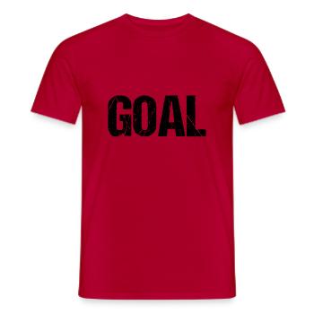 Goal - Männer T-Shirt - Rot - Vorne - AI Model Male 178 dark (178cm)