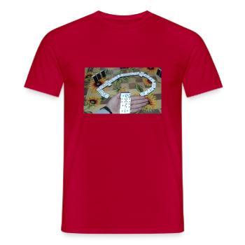 Domino - Männer T-Shirt - Rot - Vorne - AI Model Male 178 dark (178cm)