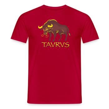 TAVRVS - Männer T-Shirt - Rot - Vorne - AI Model Male 178 dark (178cm)