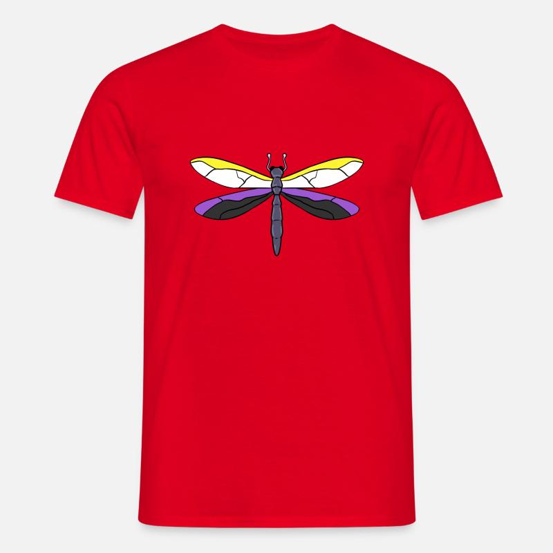 Nonbinary Pride Libelle - Männer T-Shirt - Rot