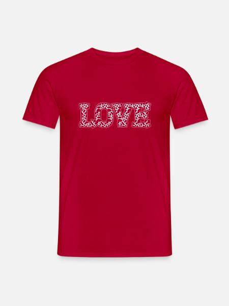 Kuhflecken Bauernhof Tier Liebe Geschenk Kuh - Mænd T-shirt - rød