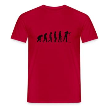 Skiing Ski Design Skier Ski Skier Ski Outfit - Men's T-Shirt - red - Front - AI Model Male 178 dark (178cm)