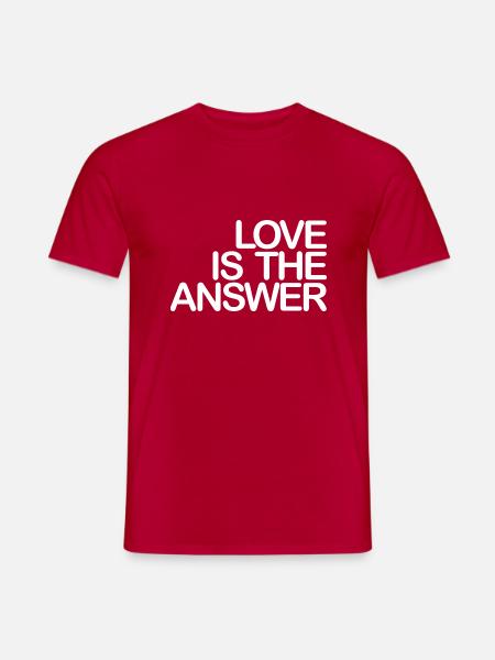 LOVE is the ANSWER 04 weiss - Männer T-Shirt - Rot