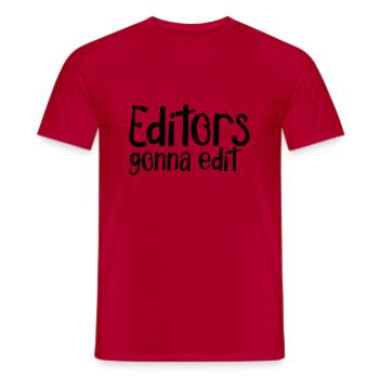Les éditeurs vont éditer 3 - T-shirt homme - rouge - Devant - AI Model Male 178 dark (178cm)