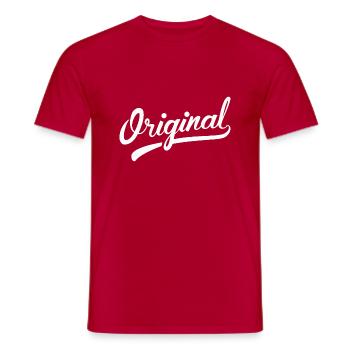 Original - T-shirt homme - rouge - Devant - AI Model Male 178 dark (178cm)